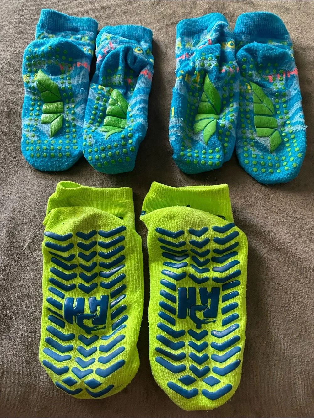 Bundle of 3 Kids small non-slip socks